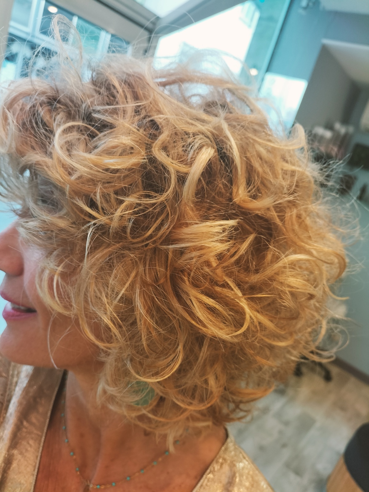 Balayage ombré doré cuivré