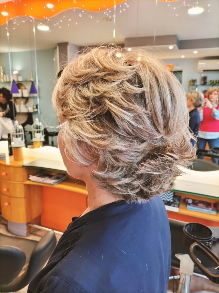 Rattrapage ambré blond clair & carré effilé