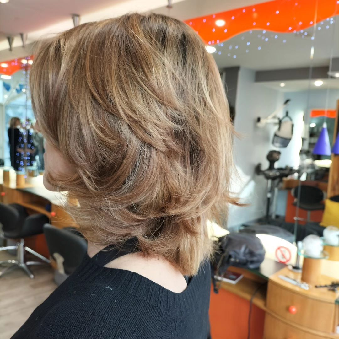 Balayage ombré cuivré Doré