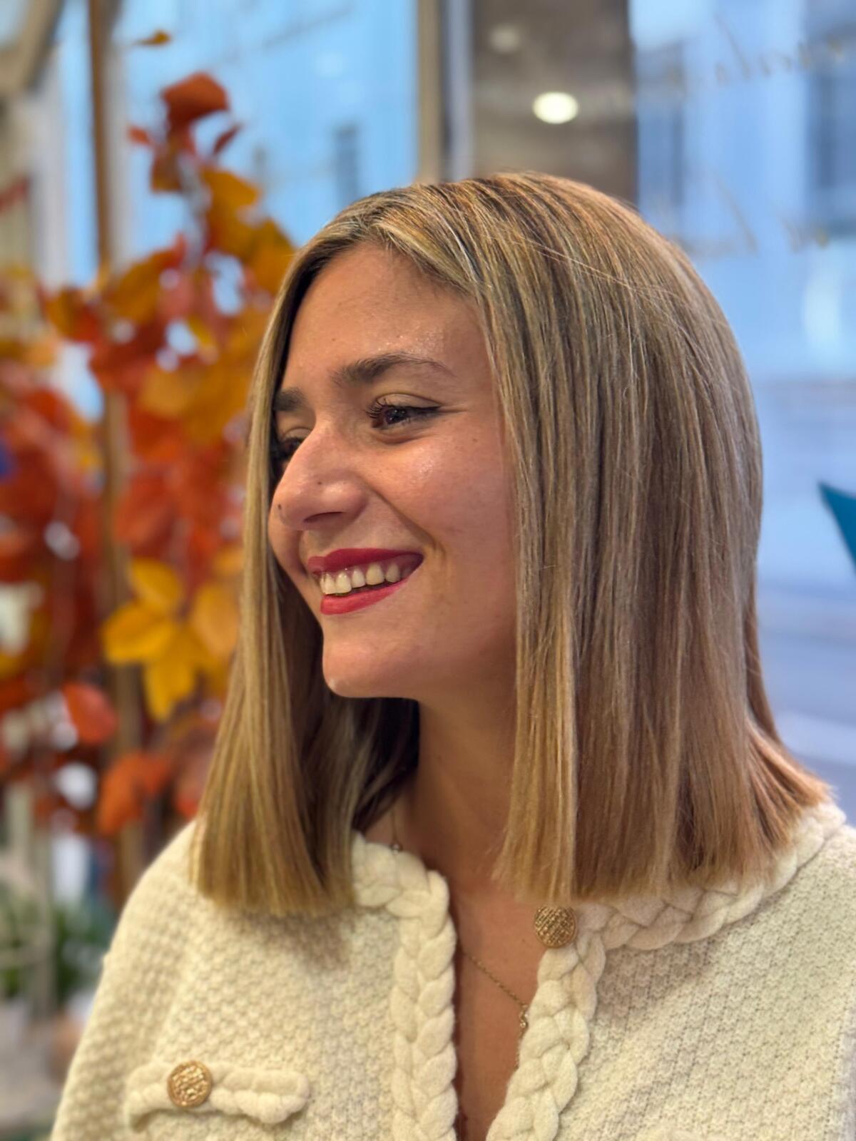 Balayage blond très clair doré